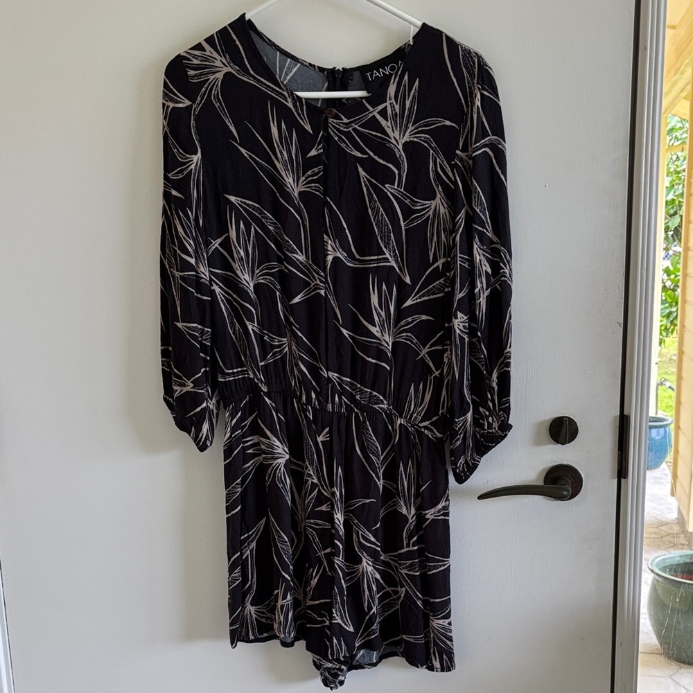 Tanoa bird of paradise long sleeve romper Hawaii tropical spring summer